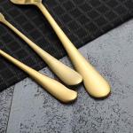 Golden Titanium Plated Flatware Serving Set, 6 Pieces