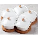 Ceramic Serving Dishes with Lids and Dipping Bowls