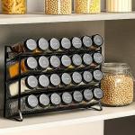 Spice Rack Organizer with 28 Empty Jars