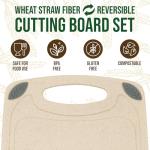 Reversible Wheat Straw Cutting Board Set - 2 Pieces