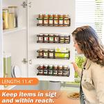 Bunoxea Wall-Mounted Spice Rack Organizer Set