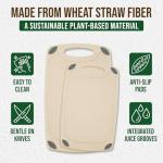 Reversible Wheat Straw Cutting Board Set - 2 Pieces