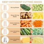 SUSTEAS Rotary Cheese Grater and Vegetable Shredder