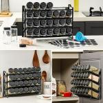 Spice Rack Organizer with 28 Empty Jars