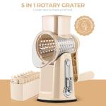 SUSTEAS Rotary Cheese Grater and Vegetable Shredder