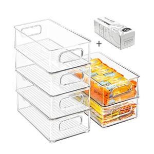 Stackable Clear Organizers with Handles and Bags