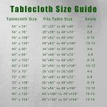 sancua Rectangle Tablecloth - 60 x 84 Inch - Stain and Wrinkle Resistant Washable Polyester Table Cloth, Decorative Fabric Table Cover for Dining Tables, Buffet Parties and Camping, Black