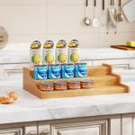 Expandable Bamboo Can Organizer for Pantry Storage