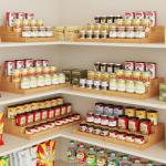 Expandable Bamboo Can Organizer for Pantry Storage