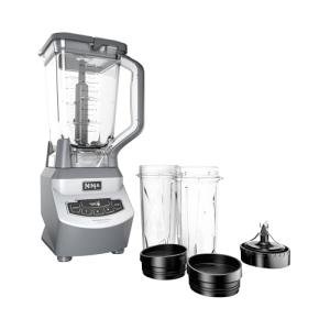 Ninja BL660 Professional Compact Smoothie & Food Processing Blender, 1100-Watts, 3 Functions -for Frozen Drinks, Smoothies, Sauces, & More, 72-oz.* Pitcher, (2) 16-oz. To-Go Cups & Spout Lids, Gray