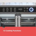 BLACK+DECKER Crisp 'N Bake Air Fryer Toaster Oven Combo, 12 in 1 Countertop Convection Oven Cooks Food Fast, Fits a Whole Pizza or 6 Toast Slices, French Doors with Stainless Steel Finish