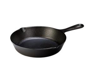 Lodge 8 Inch Cast Iron Pre-Seasoned Skillet – Signature Teardrop Handle - Use in the Oven, on the Stove, on the Grill, or Over a Campfire, Black