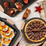 Slow Slog 11-Piece Baking Pans Set, Nonstick Bakeware Sets, Oven Pans for Baking with Silicone Handles, Includes Cookie Sheet, Cake Pans, Loaf Pan, Pizza Pan, Muffin Pan, Khaki&Black