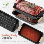 Slow Slog 11-Piece Baking Pans Set, Nonstick Bakeware Sets, Oven Pans for Baking with Silicone Handles, Includes Cookie Sheet, Cake Pans, Loaf Pan, Pizza Pan, Muffin Pan, Khaki&Black