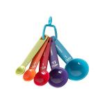 Farberware Kitchen Basics Measuring Cup & Spoon Set, 9-Piece Colorful Nesting Design with Easy-to-Read Markings - Stackable Cooking & Baking Tools with Ring Organizer, Dishwasher Safe Plastic