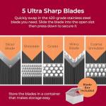 Mueller Austria Mandoline Slicer for Kitchen, Adjustable Vegetable Chopper, Fruit, Cheese Grater, Potato Chips Slicer - Black