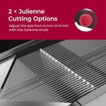 Mueller Austria Mandoline Slicer for Kitchen, Adjustable Vegetable Chopper, Fruit, Cheese Grater, Potato Chips Slicer - Black