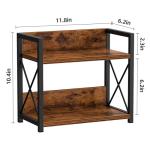 Giikin Countertop Shelf Organizer, 2 Tier Kitchen Spice Rack for Countertop, Wood Coffee Counter Shelf Organizer for Home (Brown, S)