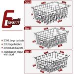 6 Pack Wire Baskets for Pantry Organization and Storage, Kitchen Organizer, 2 XXLarge & 2 XLarge & 2 Large