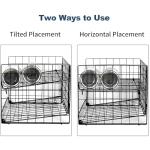 JKsmart 2-Tier Stackable Can Rack Organizer for Pantry, Adjustable Can Dispenser Holds Up to 62 Cans, Can Storage Holder for Various Ounces of Canned Food Soda Drinks, Black, 2 Pack (Petent Pending)