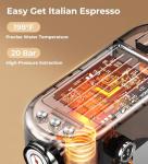 Compact Stainless Steel Espresso Machine with Frother