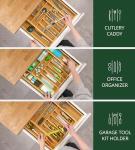 ROYAL CRAFT WOOD Luxury Bamboo Kitchen Drawer Organizer - Silverware Organizer, Utensil Holder & Cutlery Tray Drawer Dividers for Flatware (9 Slot, Natural)