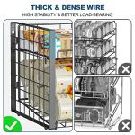 JKsmart 2-Tier Stackable Can Rack Organizer for Pantry, Adjustable Can Dispenser Holds Up to 62 Cans, Can Storage Holder for Various Ounces of Canned Food Soda Drinks, Black, 2 Pack (Petent Pending)