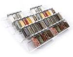 MIUKAA Clear Acrylic Spice Drawer Organizer, 4 Tier- 2 Set Expandable From 13" to 26" Drawer Seasoning Organizer, Kitchen Spice Rack Tray for Drawer/Countertop (Jars not included)