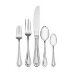 Mikasa Regent Bead 65-Piece Flatware Set for 12, 18/10 Stainless Steel Silverware with Full Service and Serving Utensils, Classic Beaded Edge Design