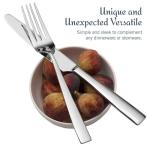 Mikasa Everett 101-Piece Flatware Set for 12, 18/10 Stainless Steel Cutlery with Complete Service and Serving Pieces, Sleek and Durable Design