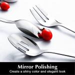 KINGSTONE Large Hostess Serving Utensils Set, 18/10 Stainless Steel Heavy Duty 10-inch Serving Utensils, Slotted Spoons, Forks, Tongs, Cake Pie Server for Buffet, Wedding, Party