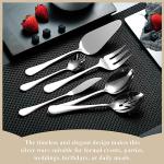 Berglander Silverware Serving Set 6 Pieces, Stainless Steel Serving Spoons Set, Flatware Serving Set, Serving Utensils Set Easy to Clean and Dishwasher Safe
