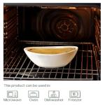 DOWAN 9.25" Serving Bowls, Large Oval Serving Dishes for Wedding and Dinner Parties, 35 Oz for Salad, Side Dishes, Pasta, Oval Shape, Microwave & Dishwasher Safe, Set of 4, Soft White