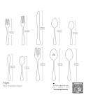 Oneida Silverware Set For 8, Flight 45-Piece Everyday Flatware Set with Serving Utensils, Service For 8, 18/0 Stainless Steel, Dishwasher Safe, Knives Spoons and Forks Set, Dining (Silver, 45 pieces)