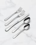 Oneida Silverware Set For 8, Flight 45-Piece Everyday Flatware Set with Serving Utensils, Service For 8, 18/0 Stainless Steel, Dishwasher Safe, Knives Spoons and Forks Set, Dining (Silver, 45 pieces)