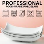 Gomakren Serving Platters Serving Bowls Set Turkey Serving Platter Porcelain Serving Dishes For Entertaining Special Curved Deep Large Thanksgiving Christmas Dishes Gifts Set of 3 White 12 Inch