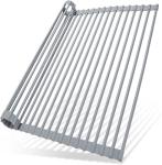 Ohuhu Over Sink Dish Drying Rack, Silicone Wrapped 17.6" W x 15.4" L Large Over The Sink Roll Up Dish Drainer - Foldable Sink Drying Rack Rolling Drain Mats Anti-Slip Multipurpose for Kitchen Counter