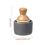 Full Circle Bubble Up Bamboo Dish Brush & Ceramic Soap Dispenser-Family Safe, Formaldehyde-Free-Kitchen Scrub Brush for Dishes, Nonstick & Cast Iron,Gray