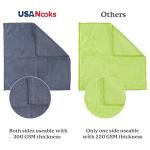 USANOOKS Microfiber Cleaning Cloth Grey - 12 Pcs (12.5"x12.5") - High Performance - 1200 Washes, Ultra Absorbent Microfiber Towel Weave Grime & Liquid for Streak-Free Mirror Shine - Car Washing Cloth