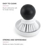 KitchenAid Palm Brush with Dish Tray to Keep Countertops Dry and Clean, Durable Nylon Bristles for Tough Cleaning, Dishwasher Safe, 2 Piece, Black