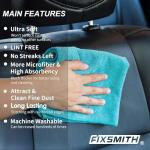 FIXSMITH Microfiber Cleaning Cloth - Pack of 50, Microfiber Towels for Cars 16 x 12 in, Highly Absorbent Cleaning Rags, Lint-Free, Streak-Free Cleaning Cloths for Car Kitchen Home Office