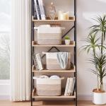 OIAHOMY Storage Basket, Woven Baskets for Storage, Cotton Rope Basket for toys,Towel Baskets for Bathroom - Pack of 3, Gradient Yellow