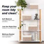 SIXDOVE 4 Pack Storage Baskets for Organizing, Woven Baskets for Shelves - Perfect for Toys, Books, Towels, and Clothes, Durable Gift Basket Bins Toy Storage, 12.7''Lx9''Wx7.8''H, Brown & White