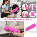 Microfiber Dusters for Cleaning, Feather Dusters with Extension Pole, Bendable & Washable Dusters for High Ceiling Fan, Blinds, Cars, Furniture, Cleaning Tools Kit Pink Gift for Women (15 PCS)