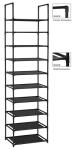 FIDUCIAL HOME 10 Tiers Shoe Rack 20-25 Pairs Sturdy Shoe Shelf