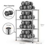 M MZG 1000 lbs Storage Shelving Steel Heavy Duty 4-Tier Utility Shelving Unit Steel Organizer Wire Rack for Home,Kitchen,Office,Chrome (13.7" D x 29.5" W x 47.2" H)