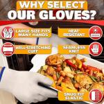Heat Resistant Cooking Gloves with Secure Grip