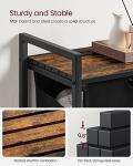 VASAGLE Laundry Hamper, Laundry Basket, Laundry Sorter with 2 Pull-Out and Removable Bags, Shelf, Metal Frame, 2 x 12.1 Gallons (46 L), 28.8 x 13 x 28.4 Inches, Ink Black and Rustic Brown UBLH201B01