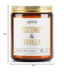 AOOVOO Coconut Vanilla Candles - 9 oz Scented Candles, Aromatherapy Candle, Soy Candle for Home Scented
