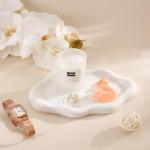 CCINPPY Ceramic Jewelry Tray Trinket Dish, Decorative Cloud Vanity Key Tray for Women, Ring Holder Dish, Cute Jewelry Plate Bowl Room Decor Aesthetic, White, Medium